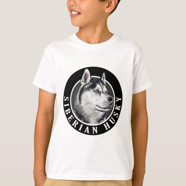 Camiseta Cachorro Siberiano Husky 002 (Frente)