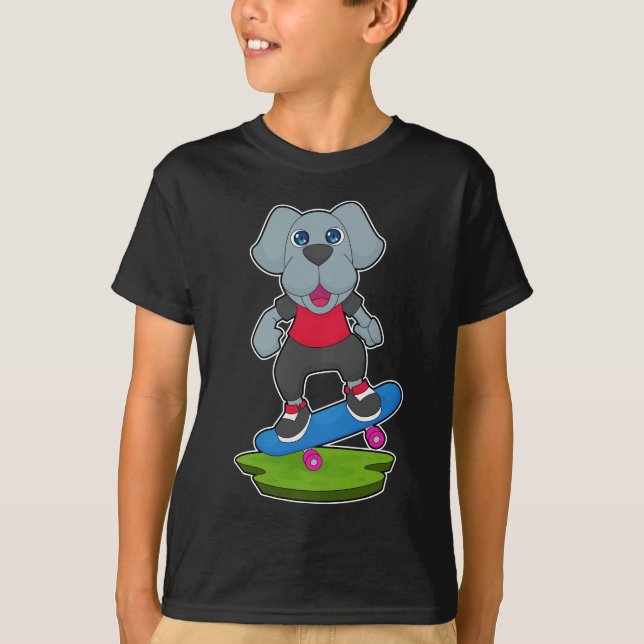 Camiseta Cachorro Skater Skate (Frente)