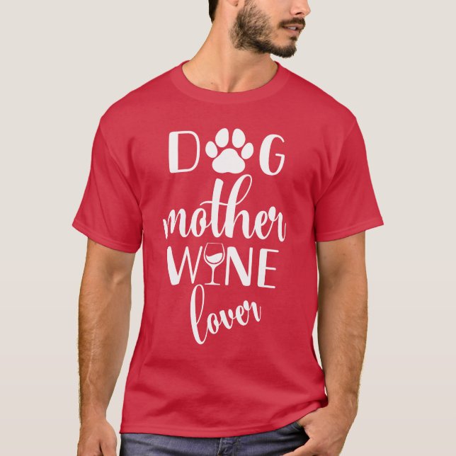 Camiseta Cachorro Sobe Cachorro Mãe Vinho Sobrinho Mãe Mãe (Frente)