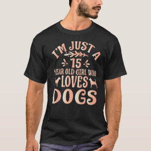 Camiseta Cachorro, sou apenas uma garota de 15 anos que ama