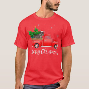 Camiseta Cachorro Standard Schnauzer Andando no Natal de Ca