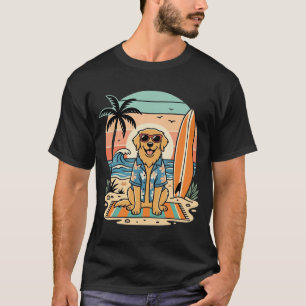 Camiseta Cachorro Surfista Retro Praia Verão