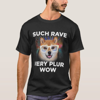 Camiseta Cachorro Tal Rave Muito Plur Uau Engraçado Memória