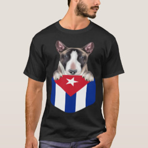 Camiseta Cachorro Terrier Bull Miniatura da Bandeira de Cub