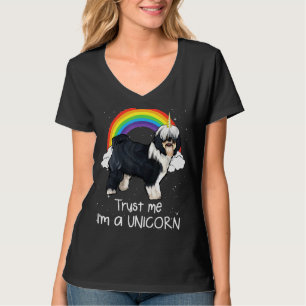 Camiseta Cachorro Terrier Tibetano Arco-íris Confie Em Mim