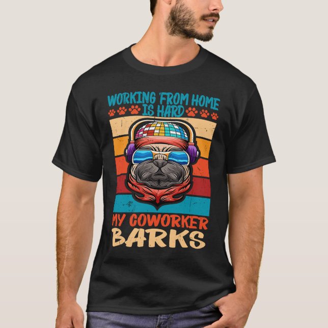 Camiseta Cachorro   Trabalho De Casa  Meu Colega De Trabalh (Frente)