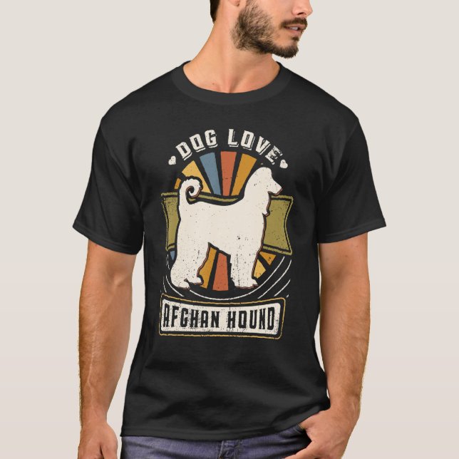 Camiseta Cachorro-Tronco Clássico de Hound Afegão (Frente)