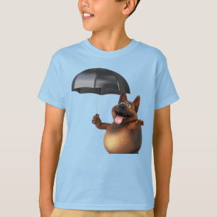 Camiseta Cachorro Universo 3D Adorável Com Guarda-chuvas