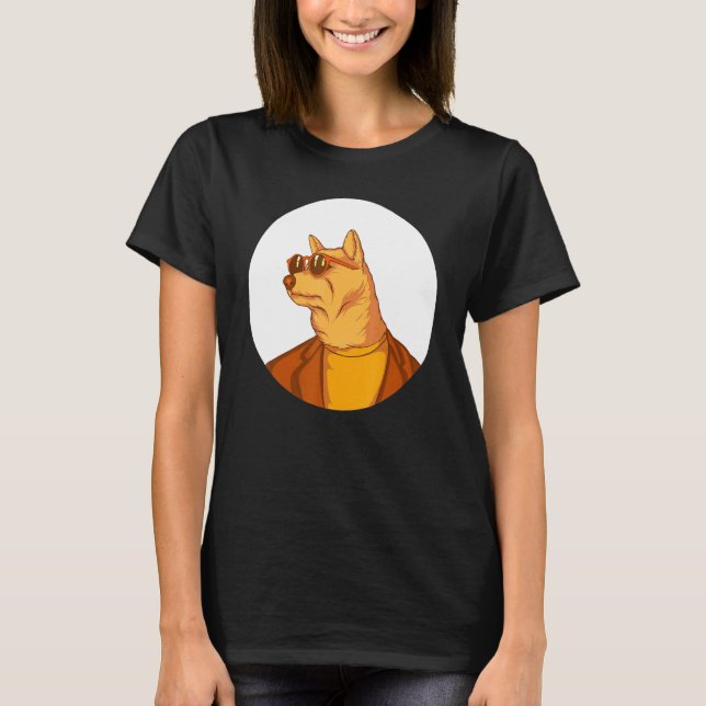 Camiseta Cachorro Usando Óculos de Sol (Frente)