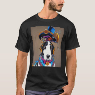 Camiseta Cachorro-Vapor Punk Fantasy Gótico AI G