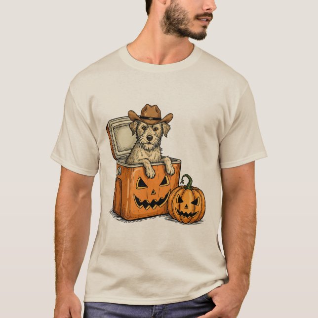 Camiseta Cachorro Vaqueiro Engraçado (Frente)