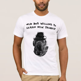 Camiseta Cachorro Velho Disposto A Aprender Novos Truques M