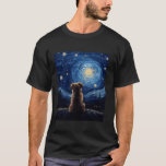 Camiseta Cachorro Ventre Vincent Van Gogh Starry Night Cães<br><div class="desc">Cachorro Povoado Vincent Van Gogh Starry Night Cães Engraçados Cachorro Bonito Longo Cachorro</div>
