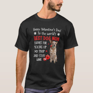 Camiseta Cachorro Vermelho Melhor Cachorro Mãe Dia de os na