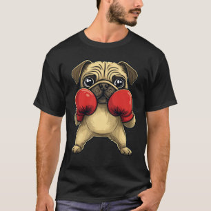 Camiseta Cachorro Vestido Como Um Boxer Engraçado