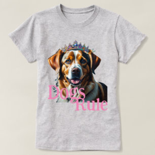 Camiseta Cachorro Vestindo Tiara