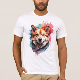Camiseta Cachorro-Vibrante Cachorro Leal Companion Art