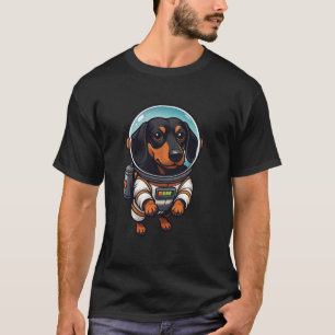 Camiseta Cachorro Vienense Espacial Astronauta na Lua Engra