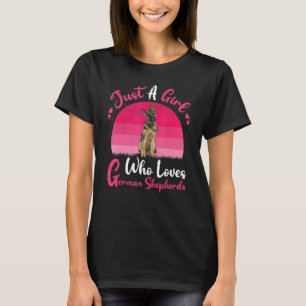 Camiseta Cachorro Vintage Apenas Uma Garota Que Ama Pasto