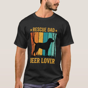 Camiseta Cachorro Vintage Resgate Pai Amante de Cerveja