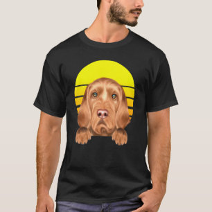 Camiseta Cachorro Vizsla de Cabelo Raspado Pôr do Sol Vinta