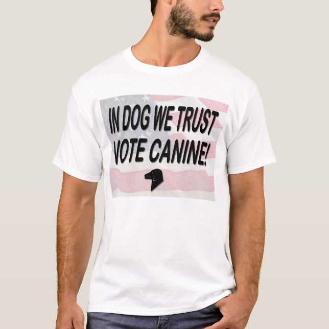 Camiseta Cachorro Voto com Bandeira Americana (Frente)