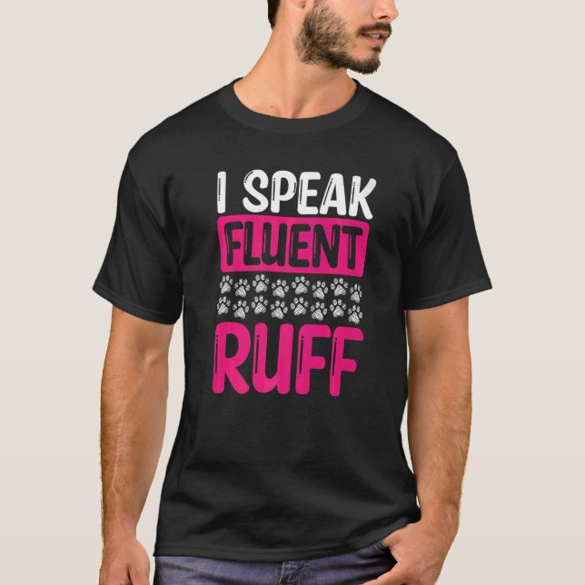 Camiseta Cachorro Walker eu falo rufo fluente, Cachorro Pro (Frente)