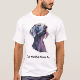 Camiseta Cachorro Weimaraner Crie Seu Próprio Texto Persona