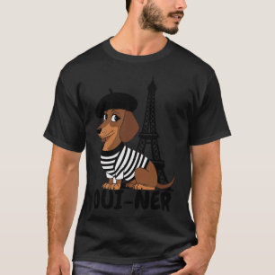 Camiseta Cachorro Wiener Engraçado Meme Dachshund Oui-Ner