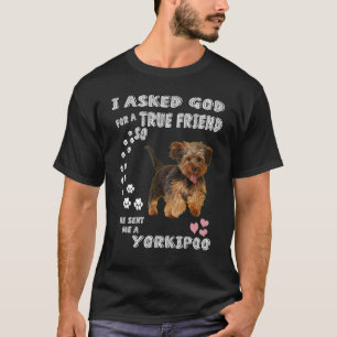 Camiseta Cachorro Yorkie Poodle Mãe Yorkiepoo Pai Arte Yor