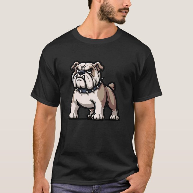 Camiseta Cachorro Zangado Com Gravata De Cachorro - Cachorr (Frente)