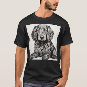 Camiseta Cachorro Zentangle