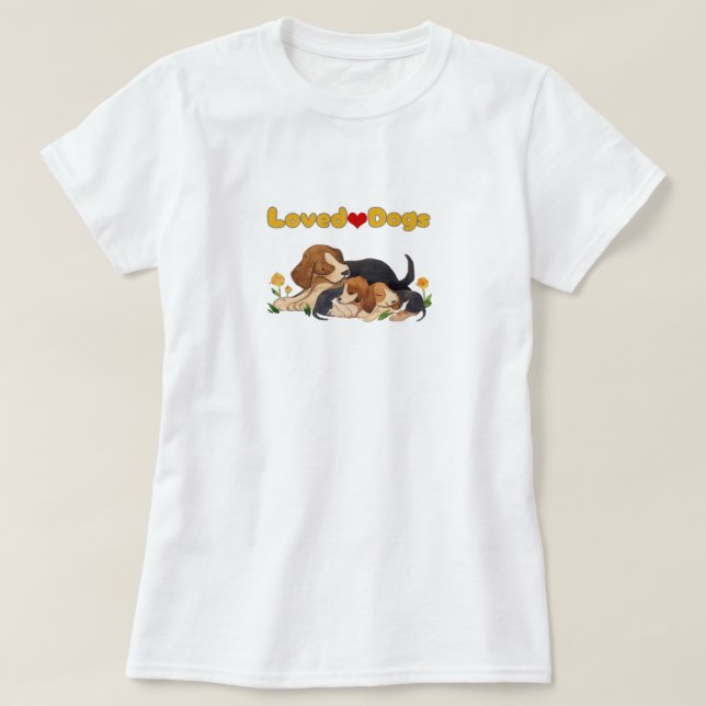 Camiseta cachorros amados (Frente do Design)