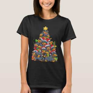 Camiseta Cachorros Bonitos Adormecem Feliz Natal Engraçado