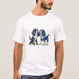Camiseta Cachorros brancos, brancos e bonitos Cachorros esp