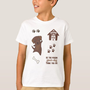 Camiseta Cachorros Cachorros Pinheiros Castanhos Labrador R