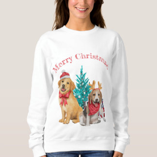 Camiseta Cachorros de Natal bonitos