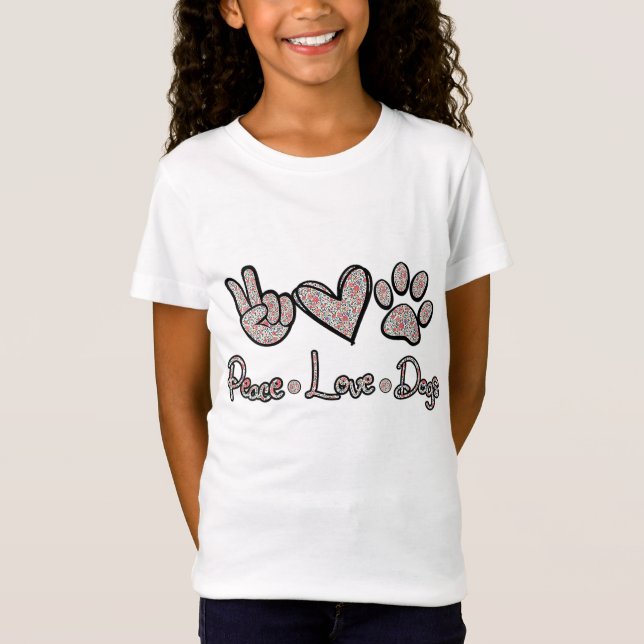 Camiseta Cachorros de Paz Flores de Cachorro Cachorro Cacho (Frente)