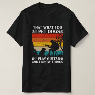Camiseta Cachorros De Pet Jogam Guitarras Sabem Coisas