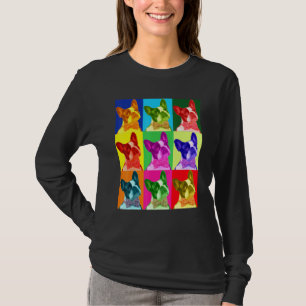 Camiseta Cachorros de Retrato Pop de Arte Franceses