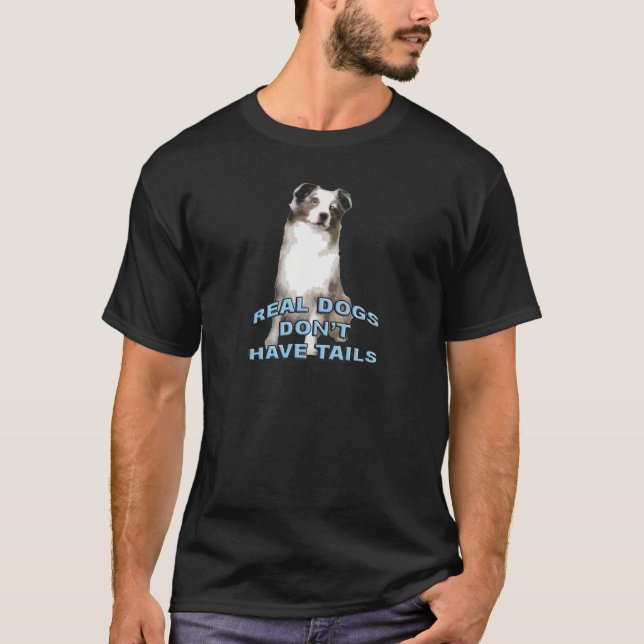 Camiseta Cachorros de verdade não têm trilhas (Frente)