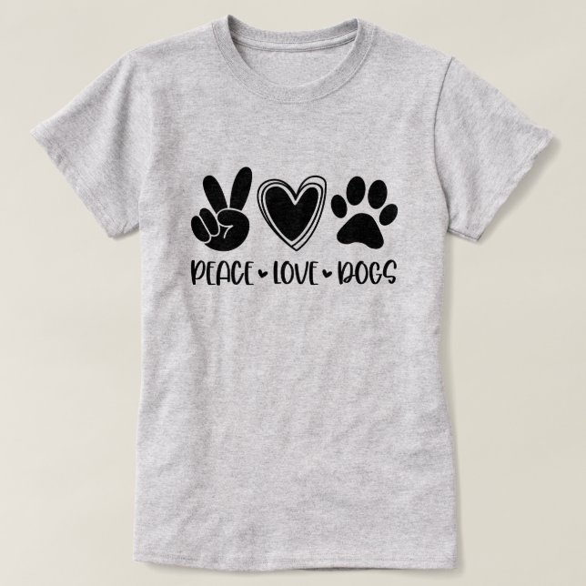 Camiseta Cachorros do Amor pela Paz (Frente do Design)