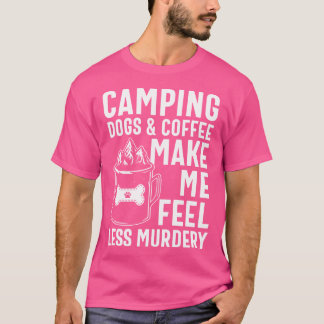Camiseta Cachorros E Café Vintage Me Faz Sentir Menos