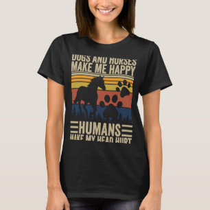 Camiseta Cachorros E Cavalos Me Fazem Humanos Felizes Fazer