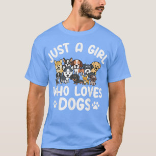 Camiseta Cachorros Engraçados E Bonitos Adoram Apenas Uma M
