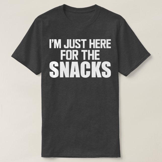 Camiseta Cachorros Estou aqui para os lanches (Frente do Design)