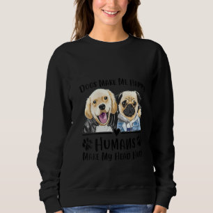 Camiseta Cachorros femininos me fazem ser humanos felizes q