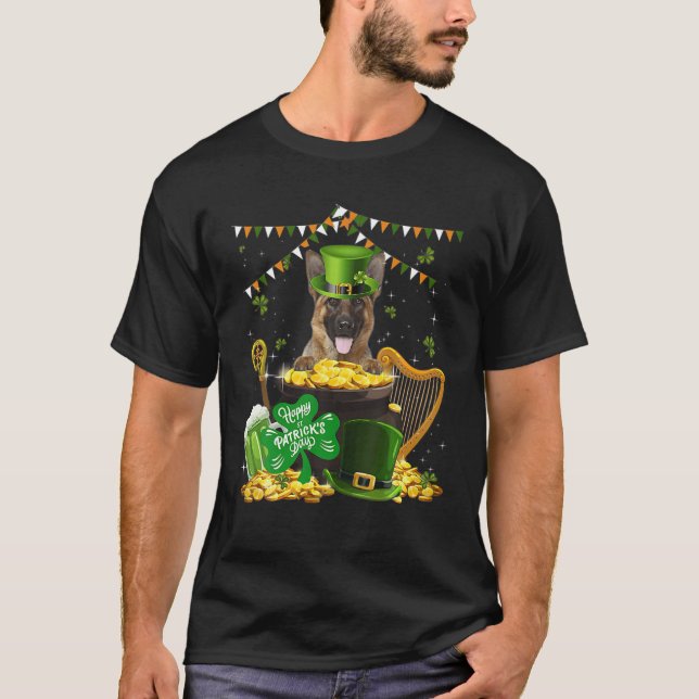 Camiseta Cachorros german shepherd Passam Ruas irlandesas E (Frente)