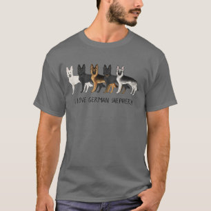 Camiseta Cachorros German shepherd Que Eu Amo German shephe