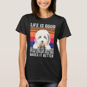 Camiseta Cachorros Ingleses Antigos Torna Sua Vida Boa Vint